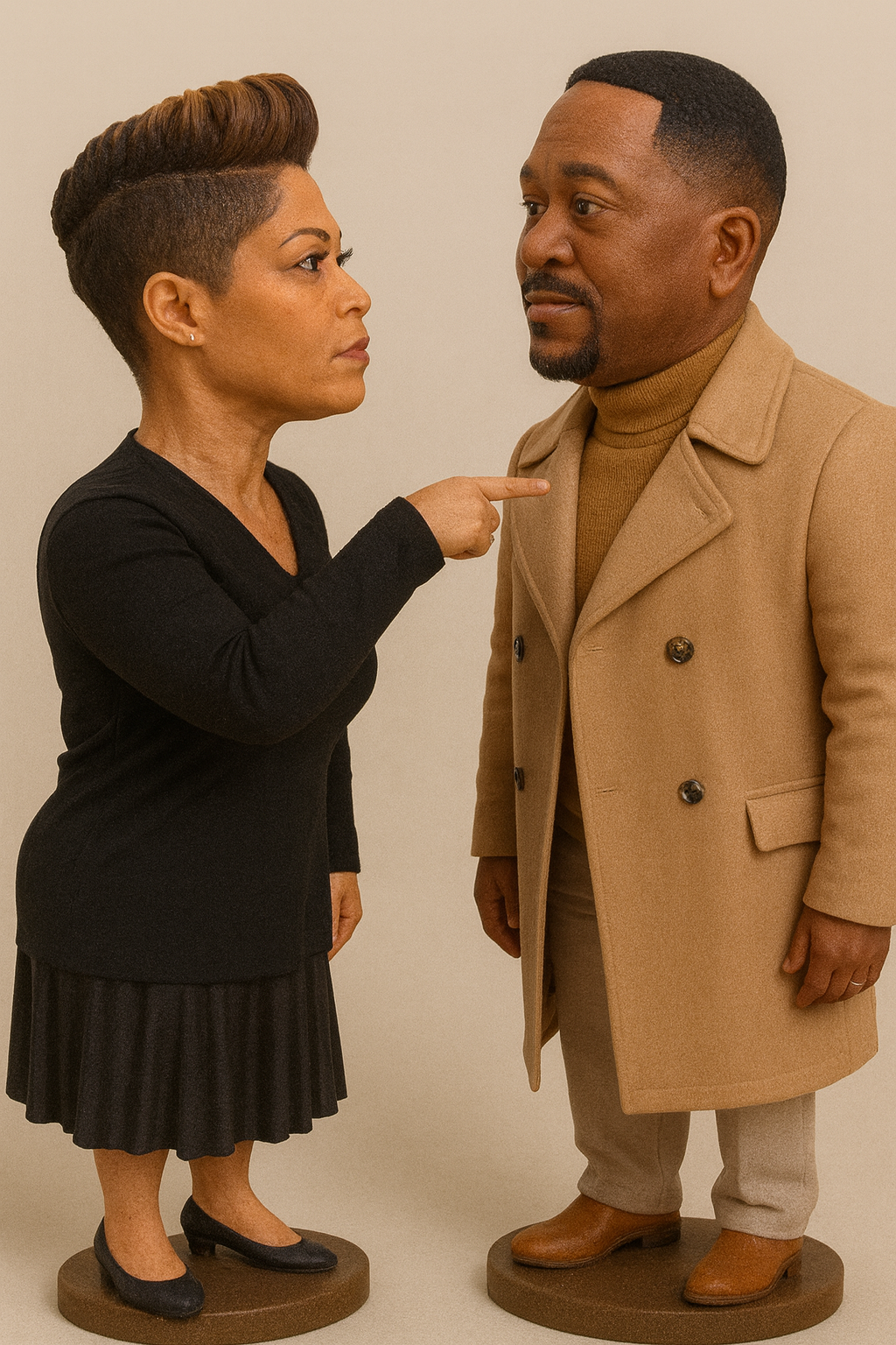 "Angelina catches Brodie Cheating!"  Bobblehead Set